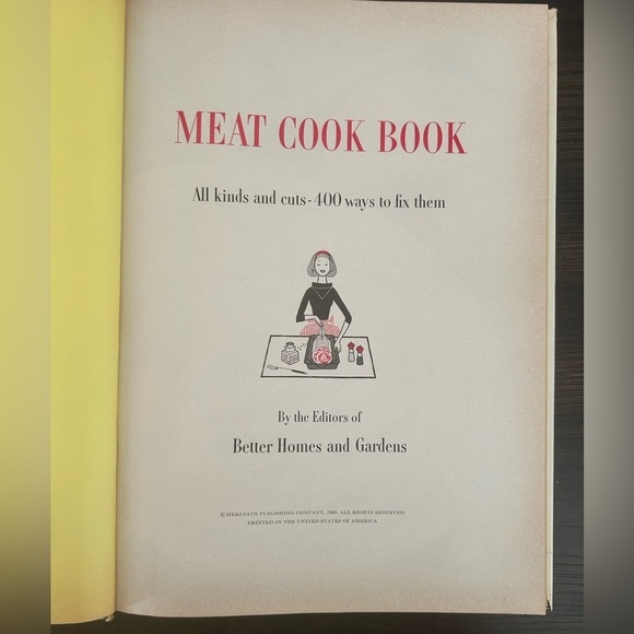 Vintage 1960 Better Homes and Gardens Meat Cook Book - Picture 3 of 9